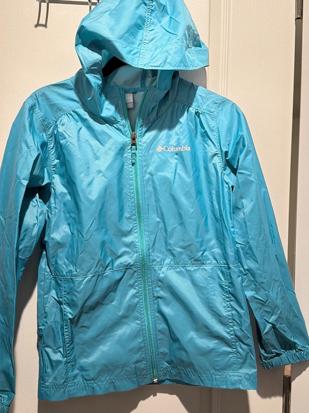 Columbia Kids Hooded Rain Jacket - Bright Teal